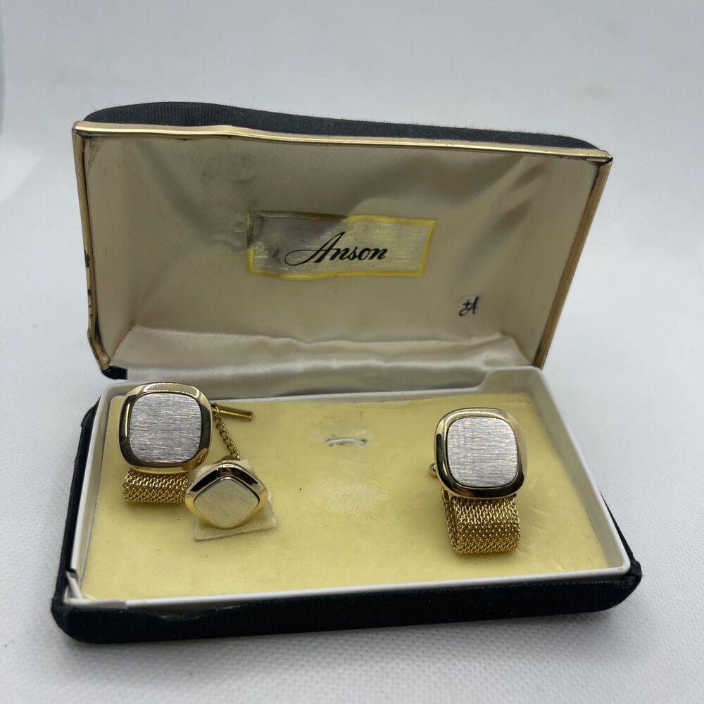 Vintage Anson Tie Tack & Cuff Link Set